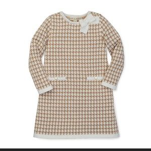 Hope & Henry Girls' Bow Detail Sweater Dress
(Antique White, 12-18 months)